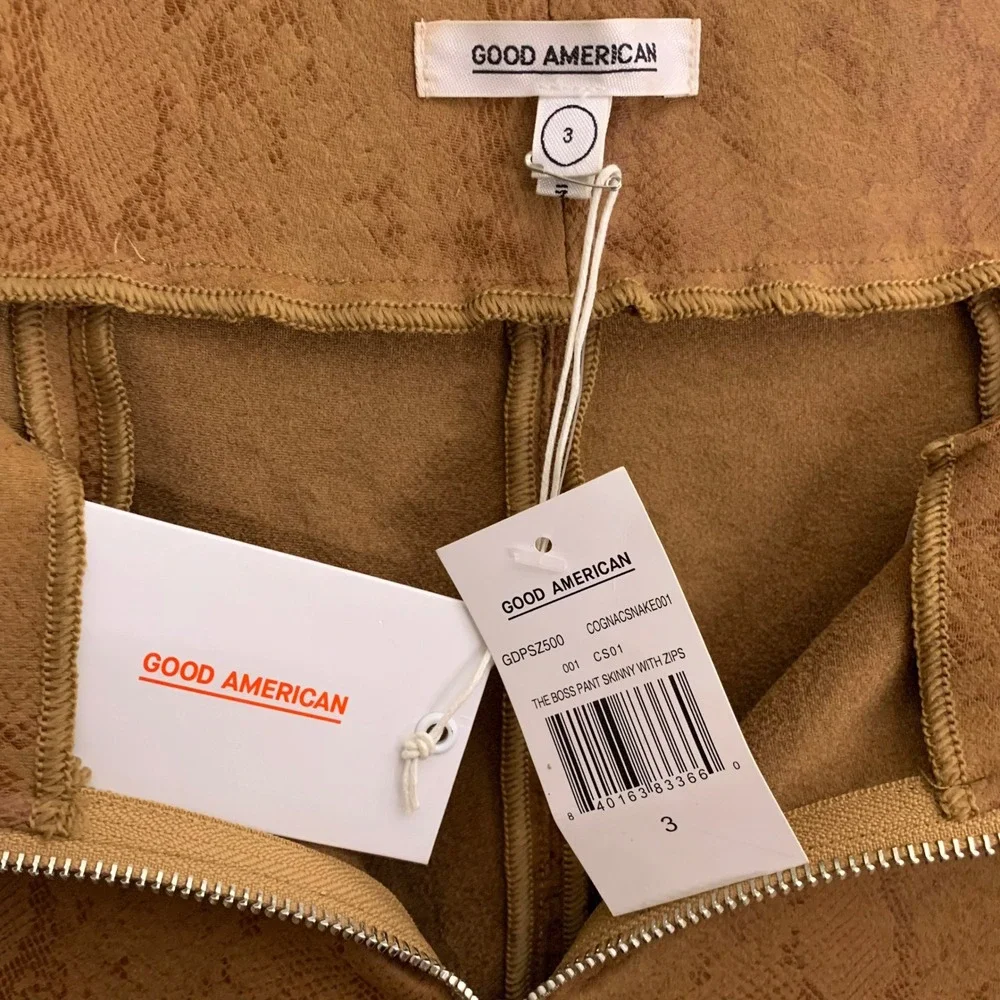 Good American She‎ Boss Skinny Snakeskin Pants Size Large - Picture 10 of 12